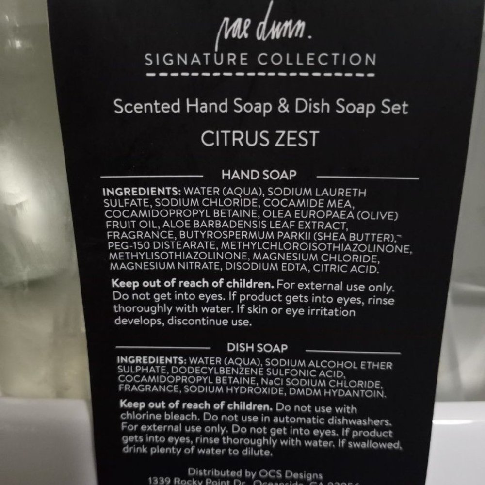 Rae Dunn Citrus Zest Scented Hand Soap Dish Set - Picture 5 of 6